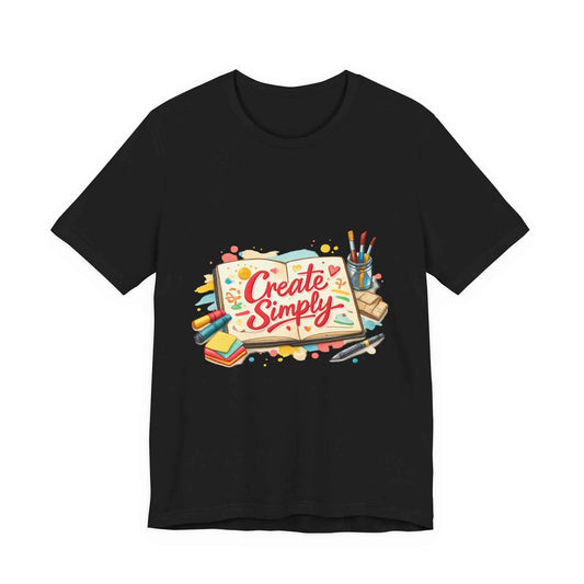 Create Simply Tee | hand‑drawn marker effect, doodle art sketchbook style