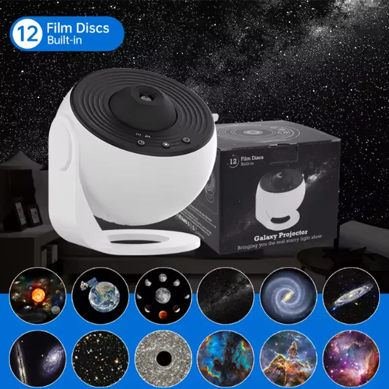 2026 New Decoration Gift for Kids 360° Rotate Galaxy Starry Sky Projector Night Light Planetarium Lamp for Bedroom Holiday Joy