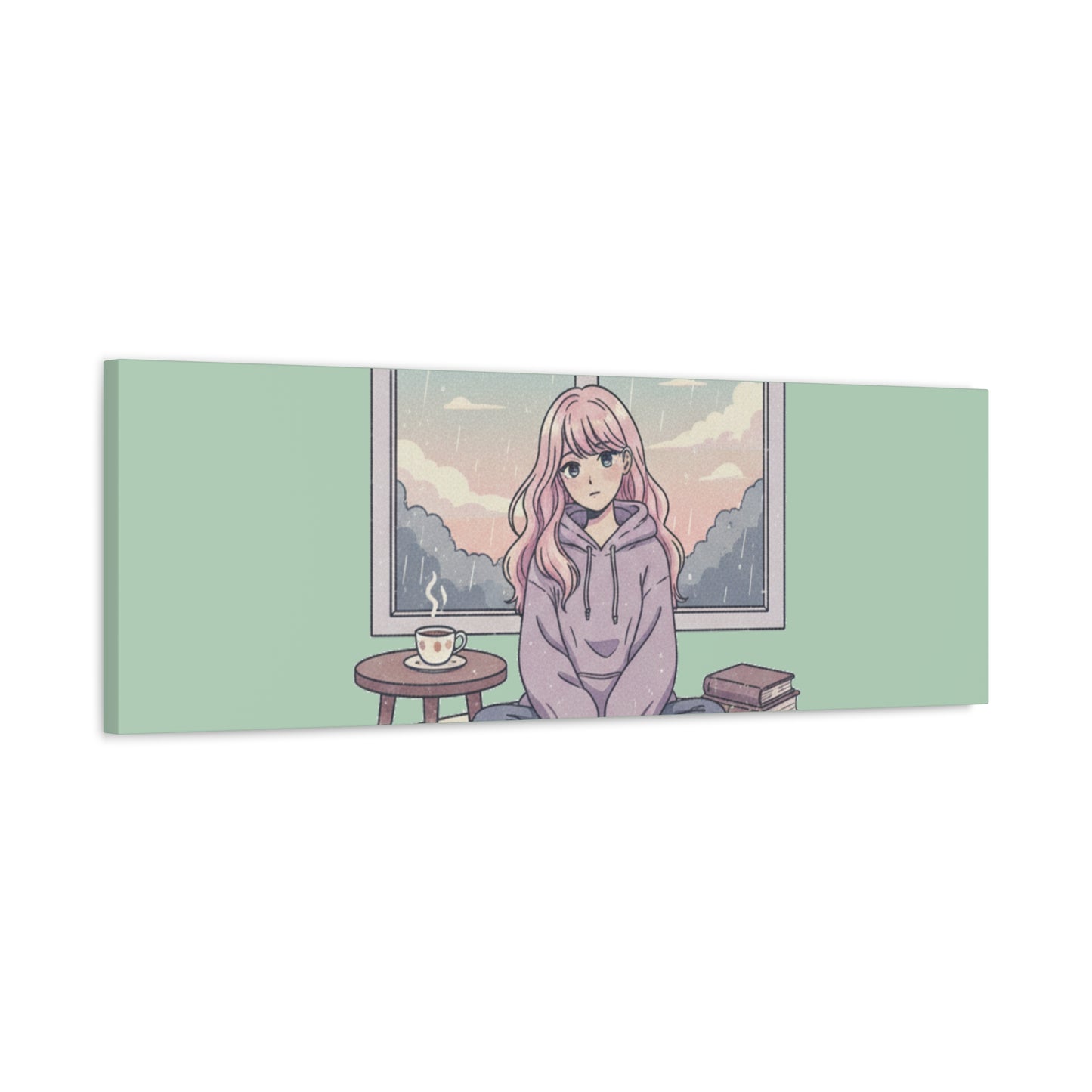 Cozy Girl Reading Wall Art — Matte Stretched Canvas