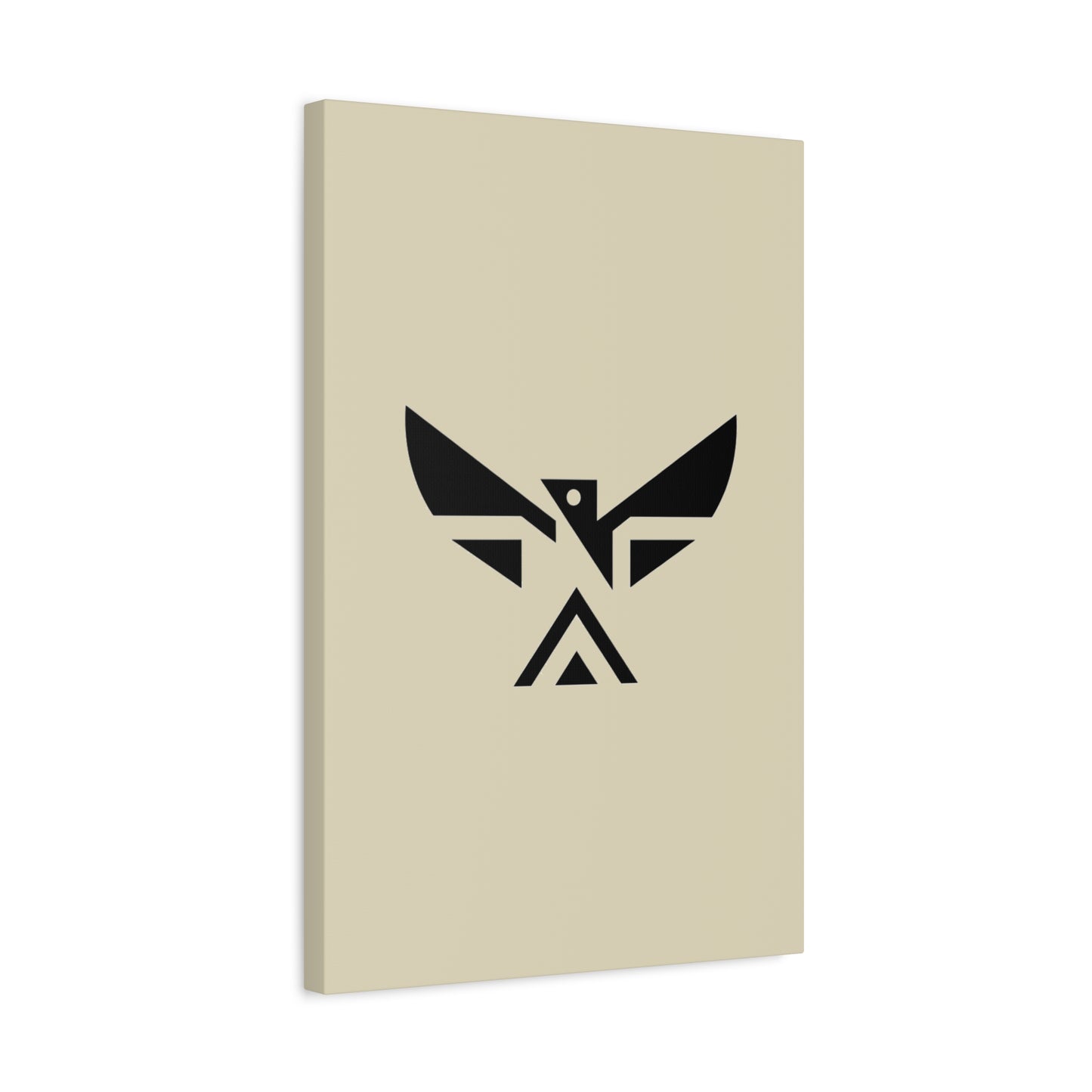 Minimalist Geometric Eagle Canvas Print — Modern Native-Inspired Wall Art