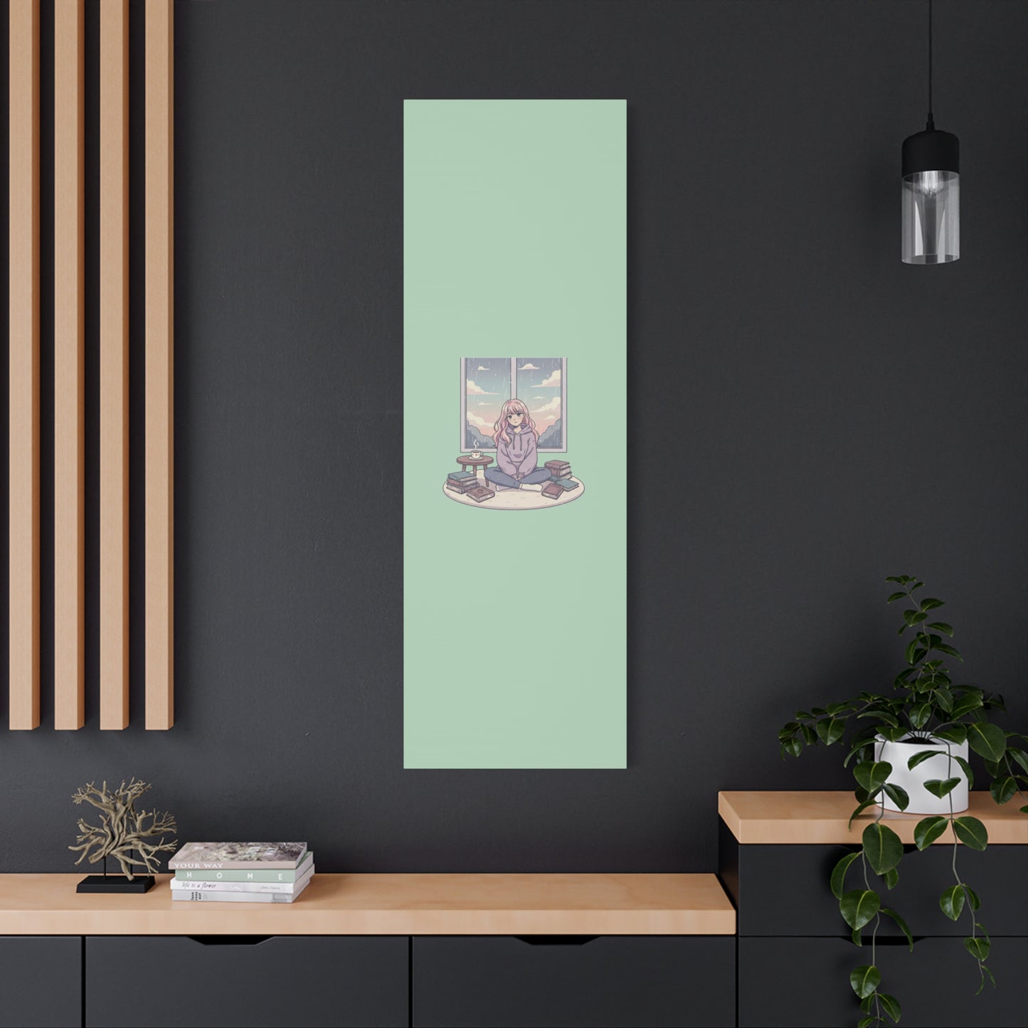 Cozy Girl Reading Wall Art — Matte Stretched Canvas