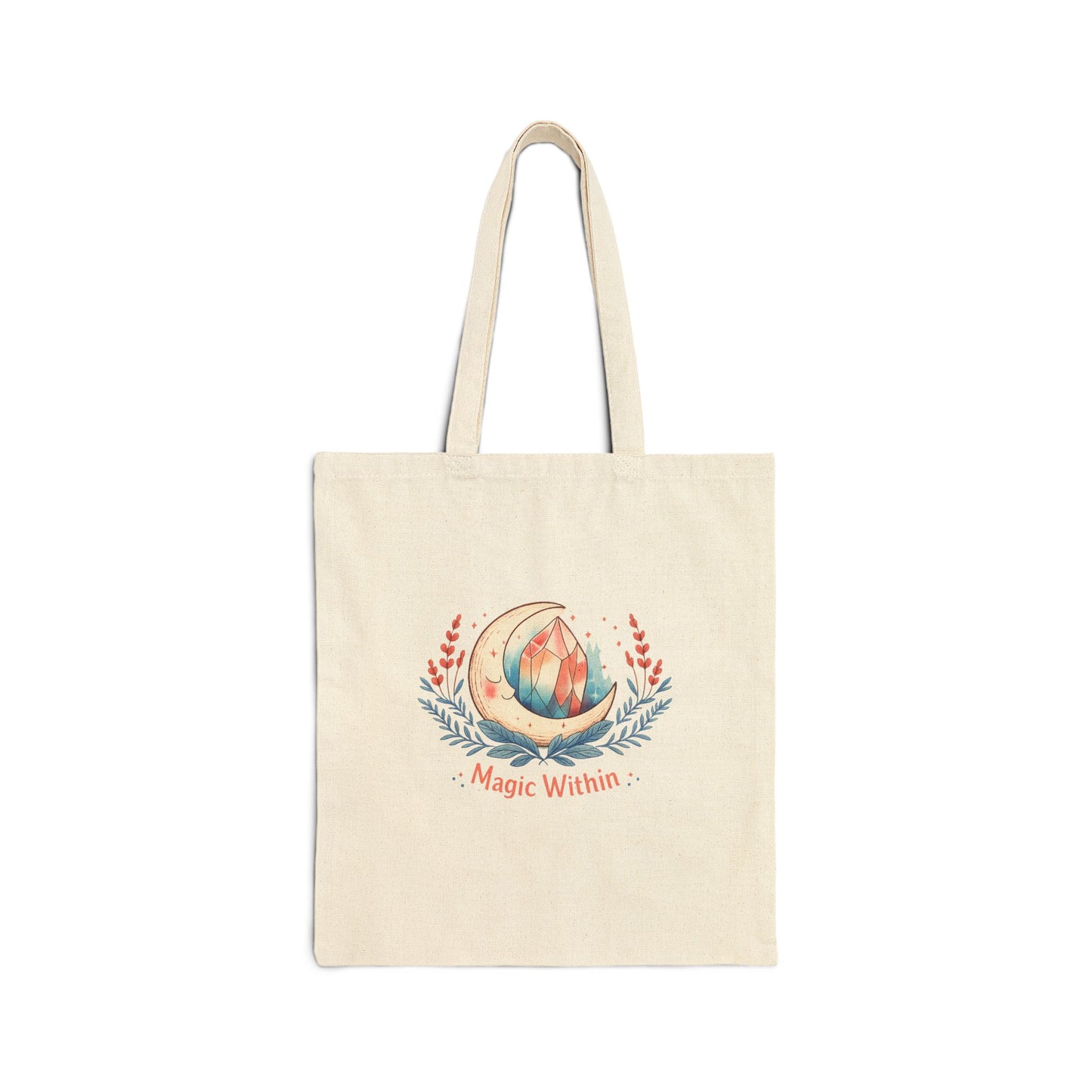 Magic Within tote | witchcore moon phase, crystals, herblore mystic