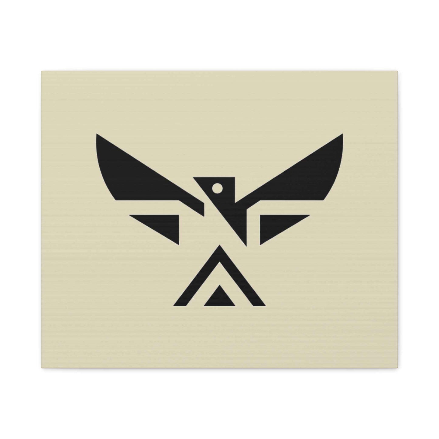 Minimalist Geometric Eagle Canvas Print — Modern Native-Inspired Wall Art