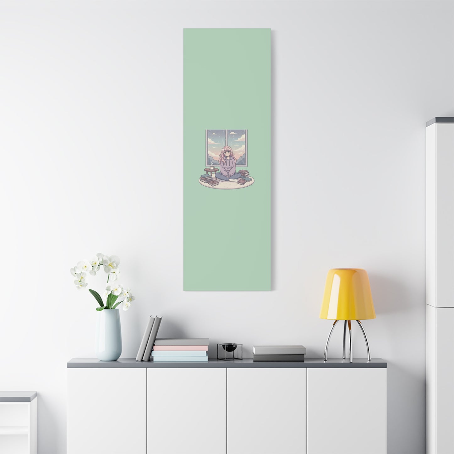 Cozy Girl Reading Wall Art — Matte Stretched Canvas