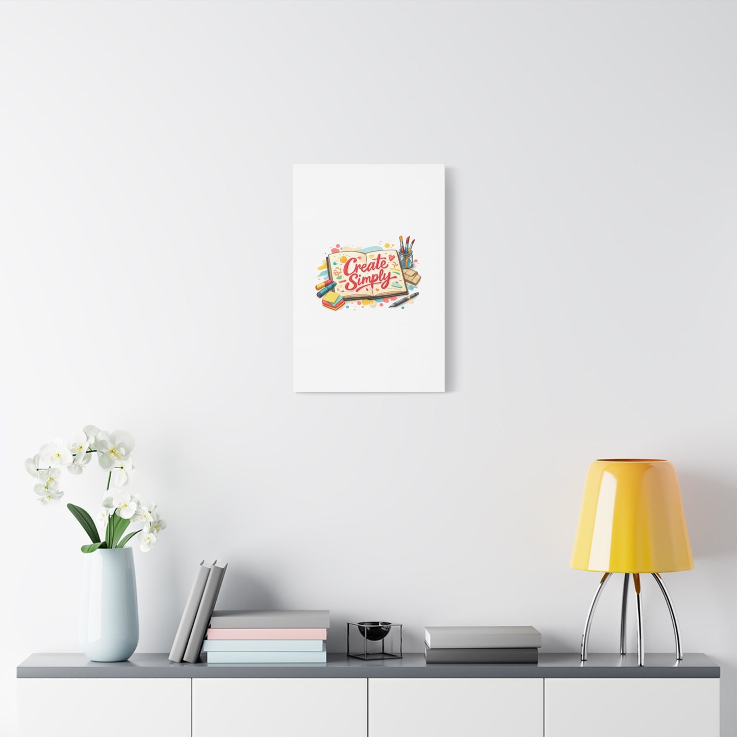 Create Simply Notebook Art Canvas | handmade marker aesthetic, hand-drawn doodle