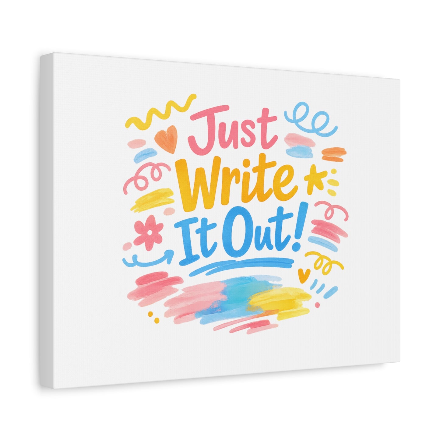 Just Write It Out! Canvas | handmade marker aesthetic, doodle art