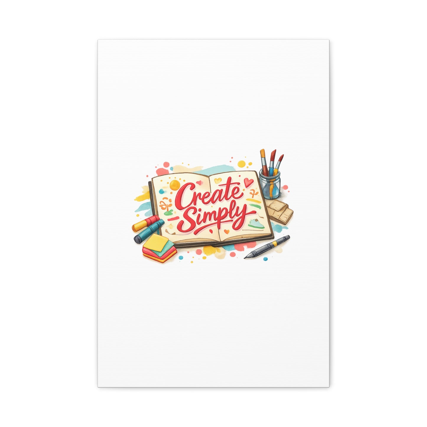 Create Simply Notebook Art Canvas | handmade marker aesthetic, hand-drawn doodle