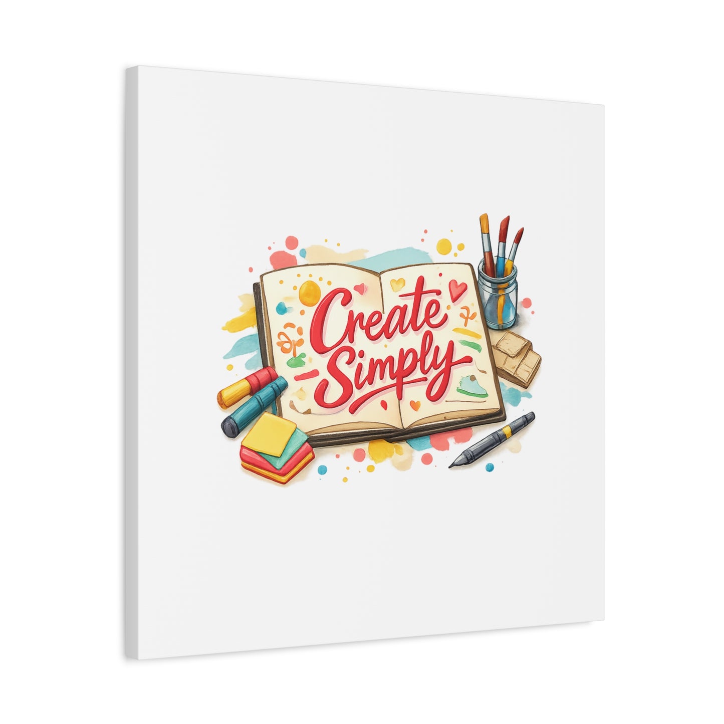 Create Simply Notebook Art Canvas | handmade marker aesthetic, hand-drawn doodle