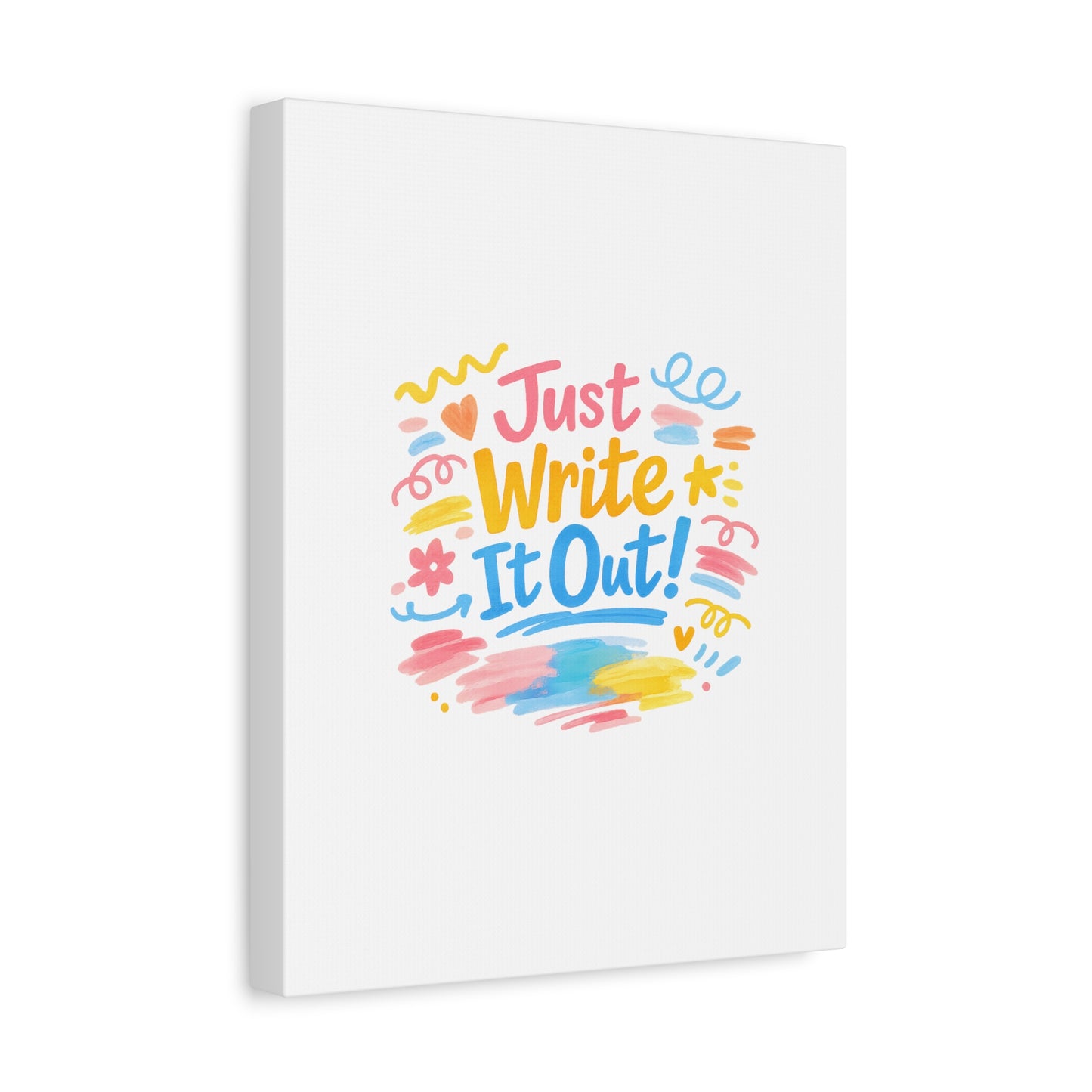 Just Write It Out! Canvas | handmade marker aesthetic, doodle art