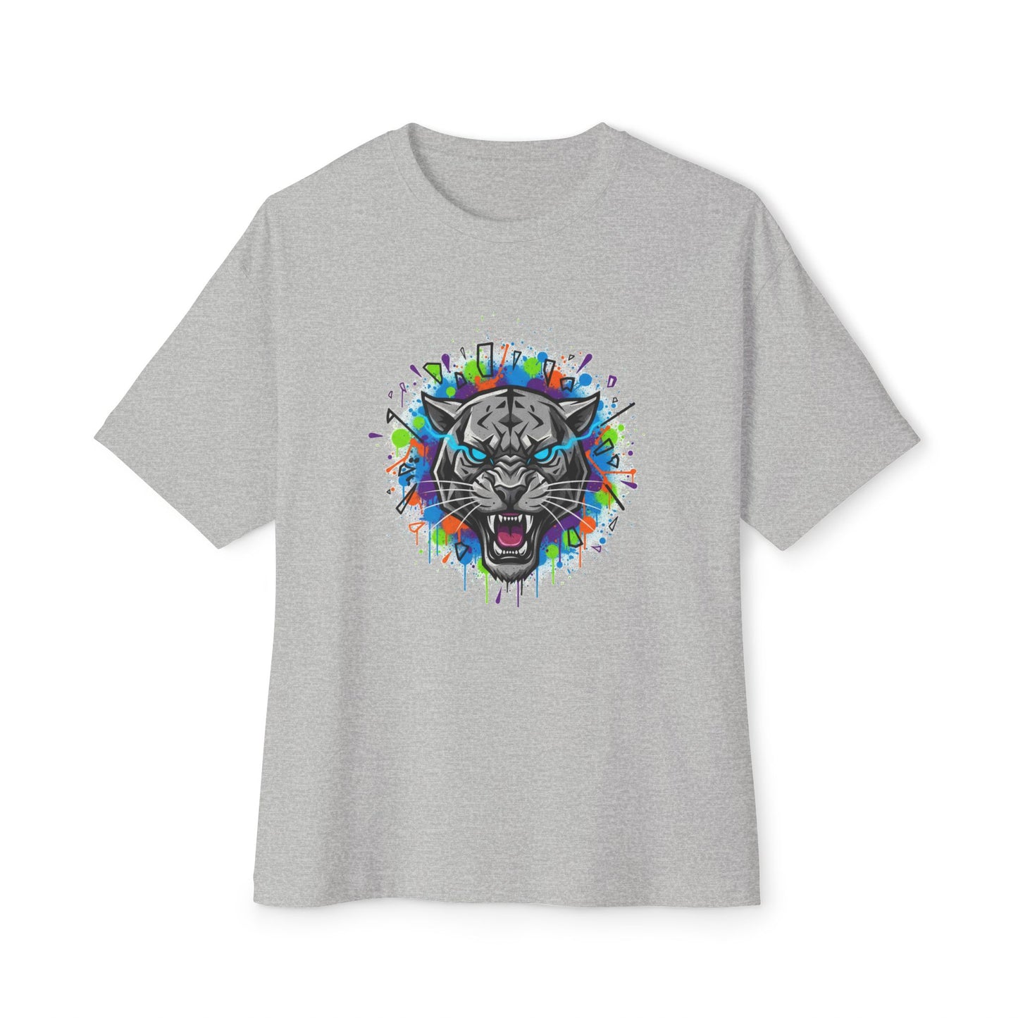 Tiger Graffiti Tee — Colorful Roaring Cat Graphic T-Shirt