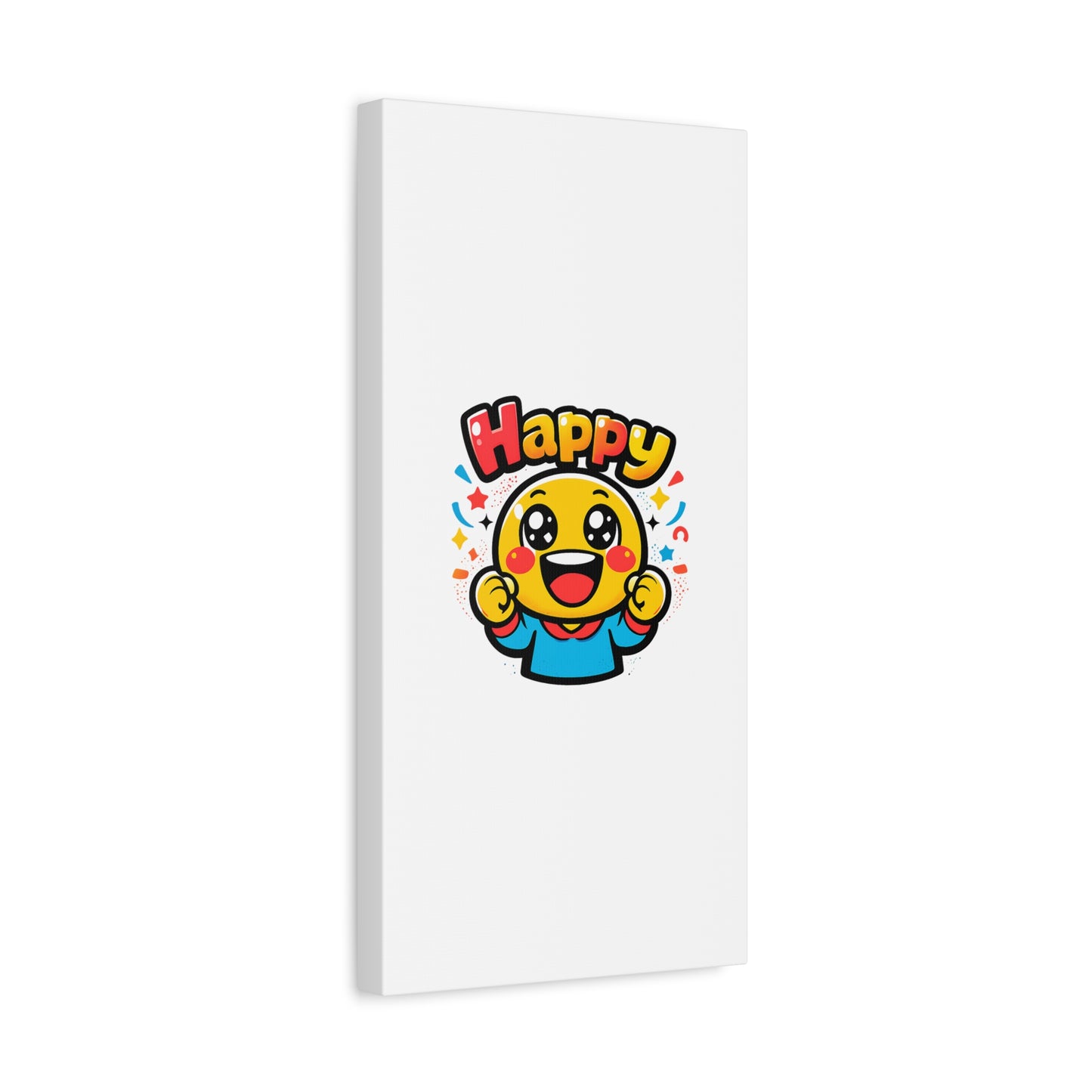 Happy Emoji Cartoon Canvas | Bold Cartoon, Thick Outline, Kawaii Minimal