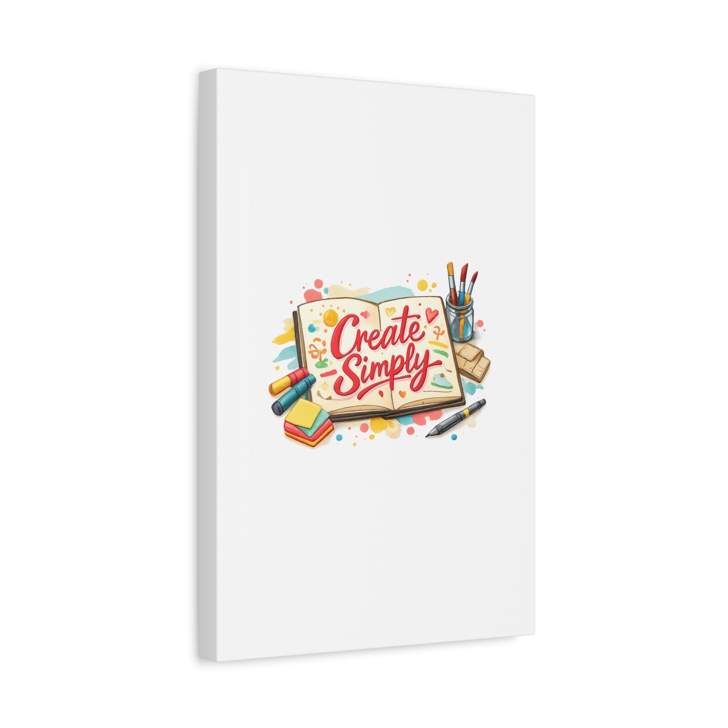 Create Simply Notebook Art Canvas | handmade marker aesthetic, hand-drawn doodle