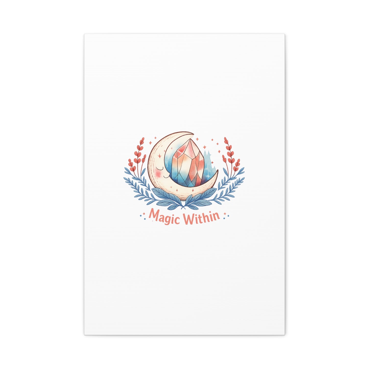 Magic Within Moon Crystal Canvas | witchcore, moon phase, crystals