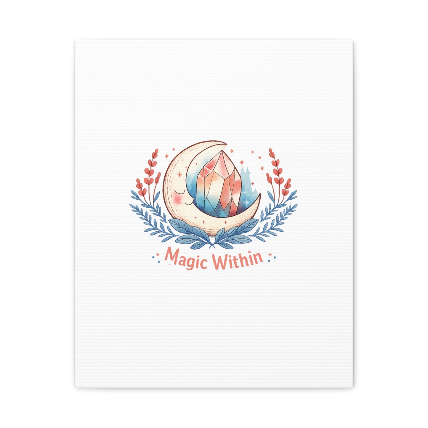 Magic Within Moon Crystal Canvas | witchcore, moon phase, crystals