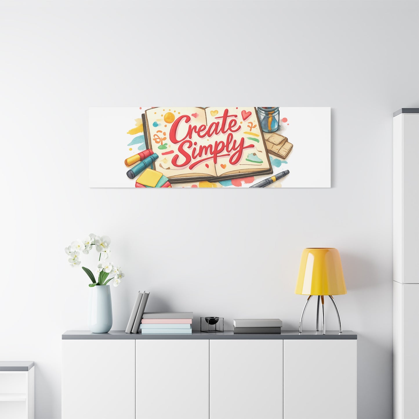 Create Simply Notebook Art Canvas | handmade marker aesthetic, hand-drawn doodle