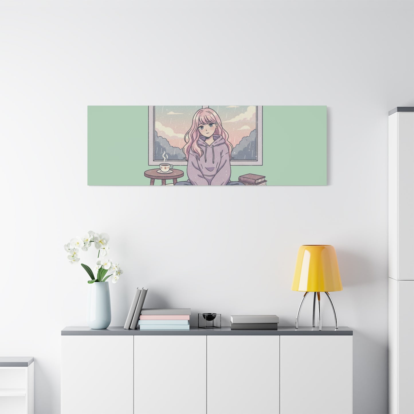Cozy Girl Reading Wall Art — Matte Stretched Canvas