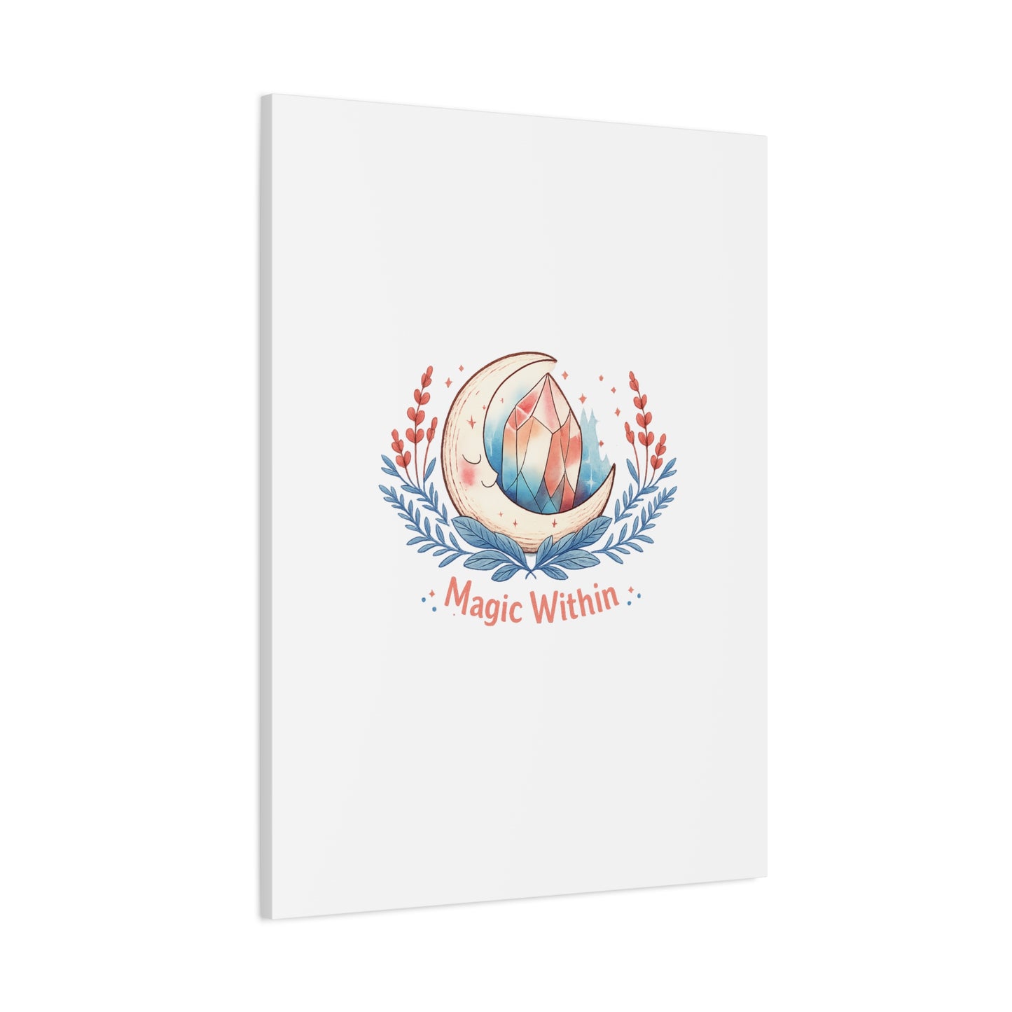 Magic Within Moon Crystal Canvas | witchcore, moon phase, crystals