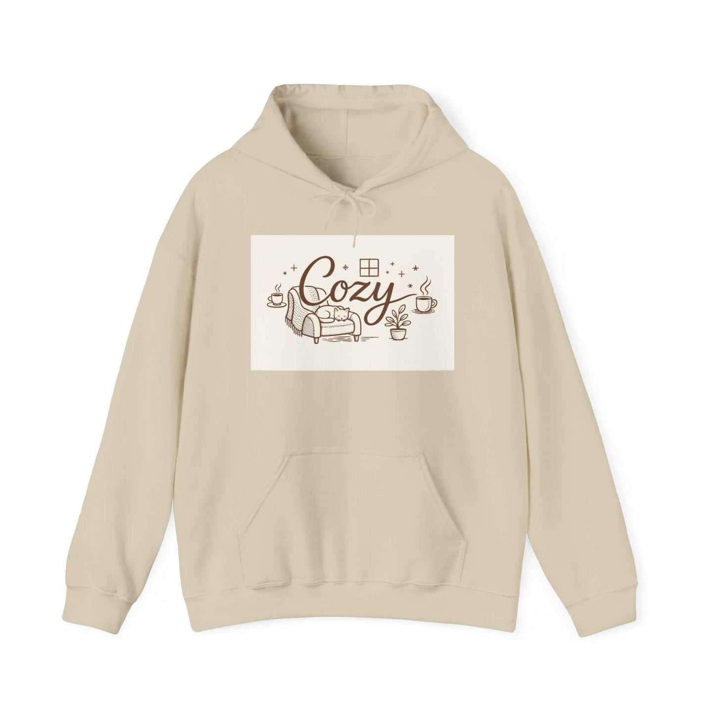 Cozy Home Hoodie — 'Cozy' Armchair & Hot Cocoa Comfort Pullover