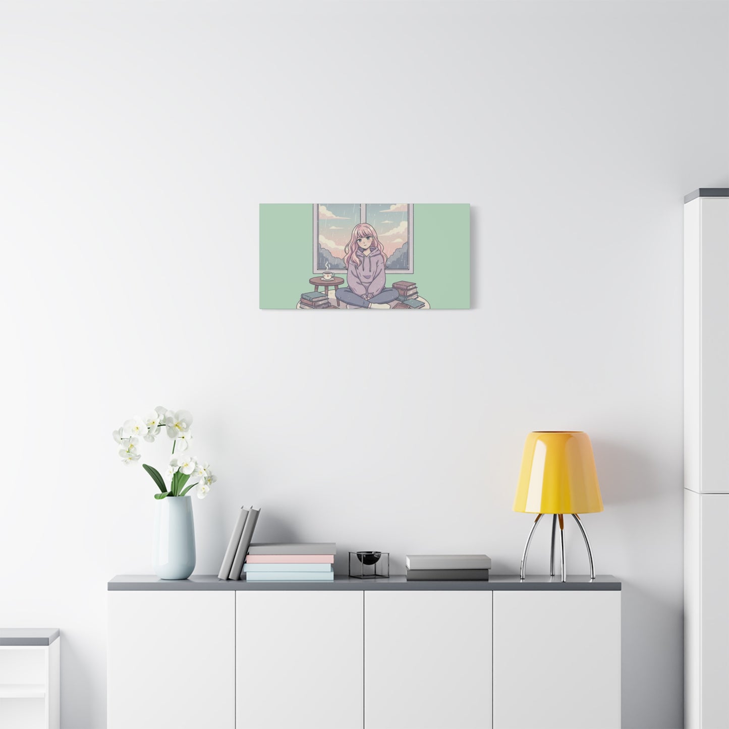Cozy Girl Reading Wall Art — Matte Stretched Canvas