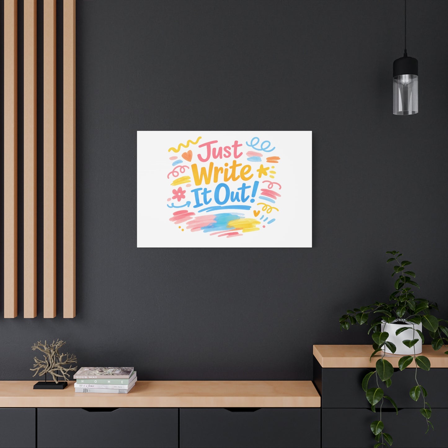 Just Write It Out! Canvas | handmade marker aesthetic, doodle art