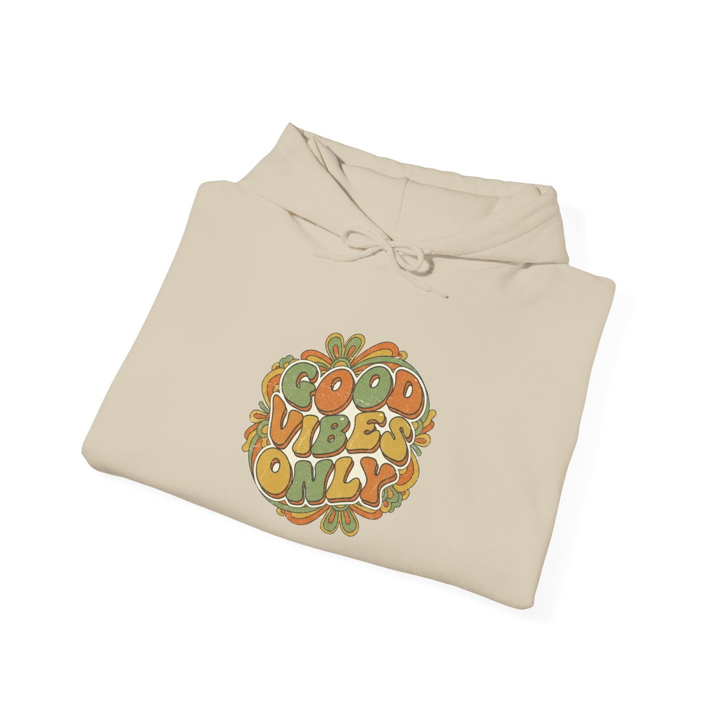Good Vibes Only Hoodie — Retro Floral 'Good Vibes Only' Graphic Sweatshirt