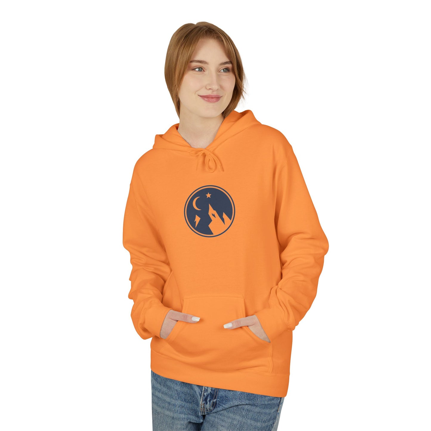 Hoodie — Minimal Mountain Moon Logo Pullover