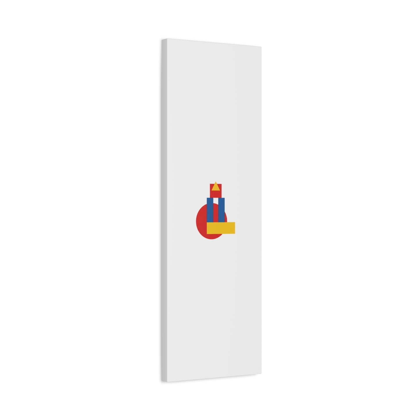 Abstract Geometric Shape Canvas Print — Minimalist Primary Color Wall Art