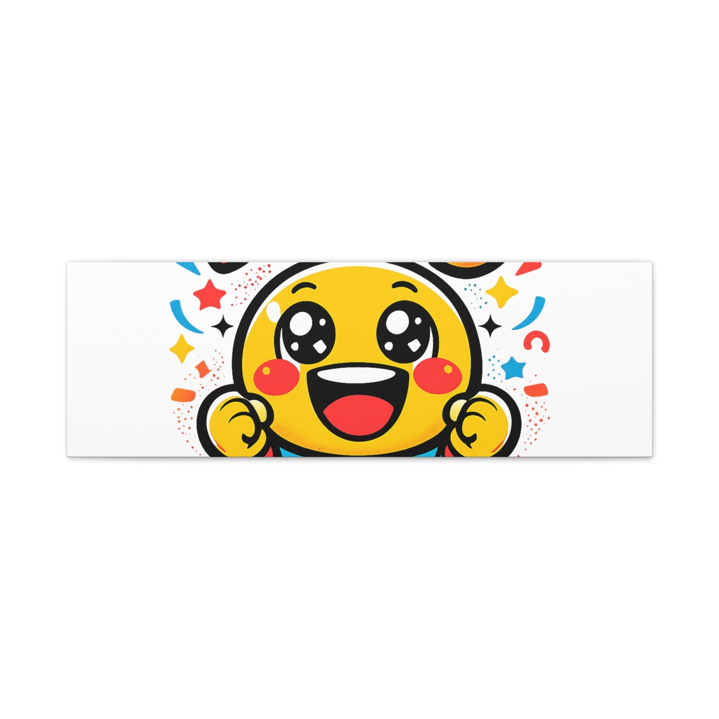 Happy Emoji Cartoon Canvas | Bold Cartoon, Thick Outline, Kawaii Minimal