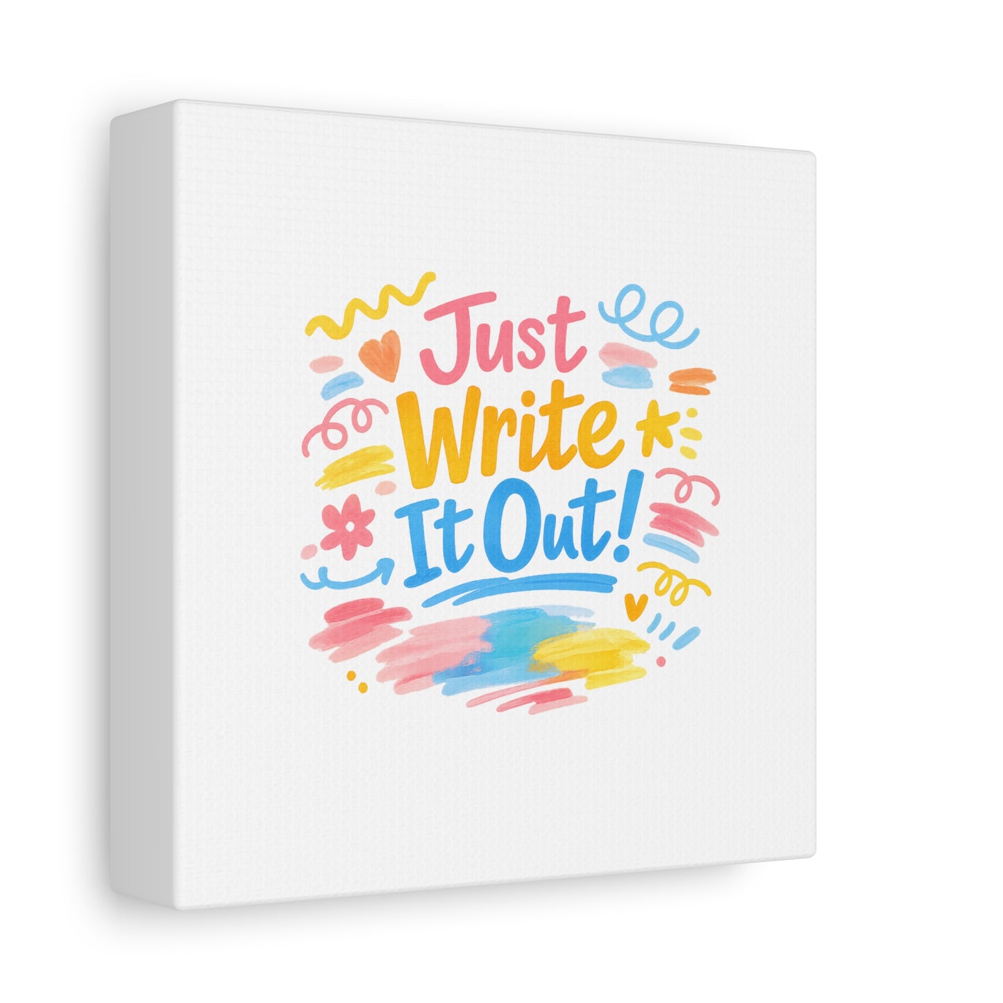 Just Write It Out! Canvas | handmade marker aesthetic, doodle art