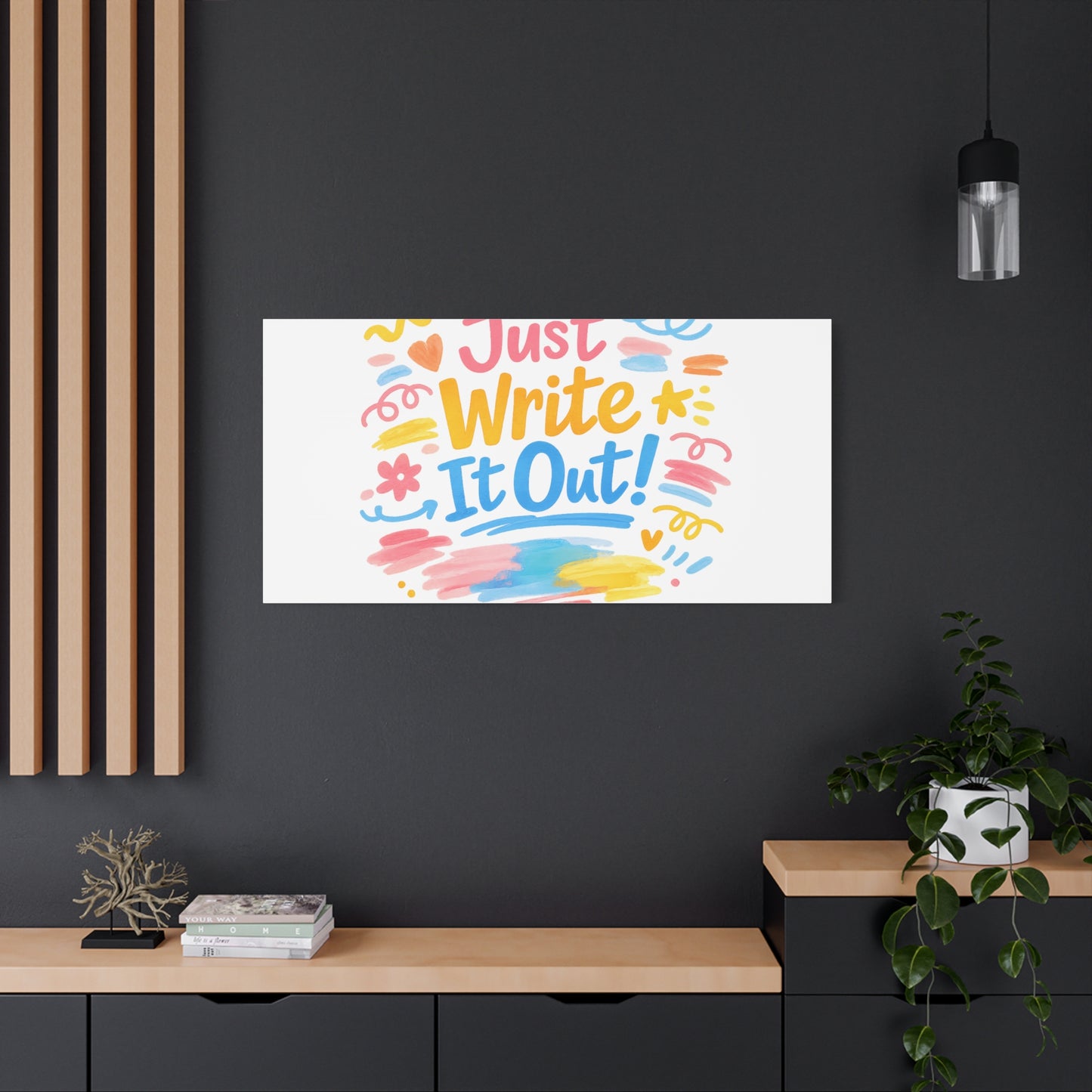 Just Write It Out! Canvas | handmade marker aesthetic, doodle art