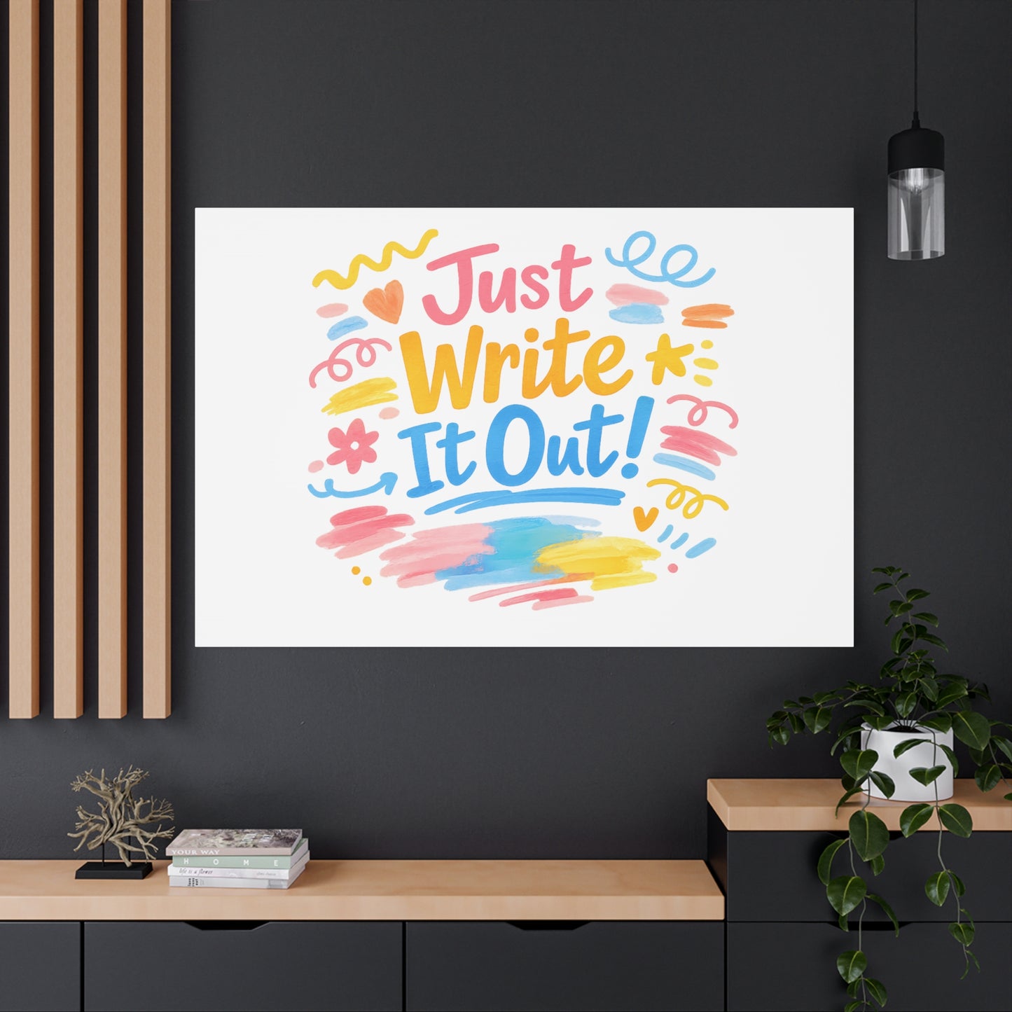 Just Write It Out! Canvas | handmade marker aesthetic, doodle art