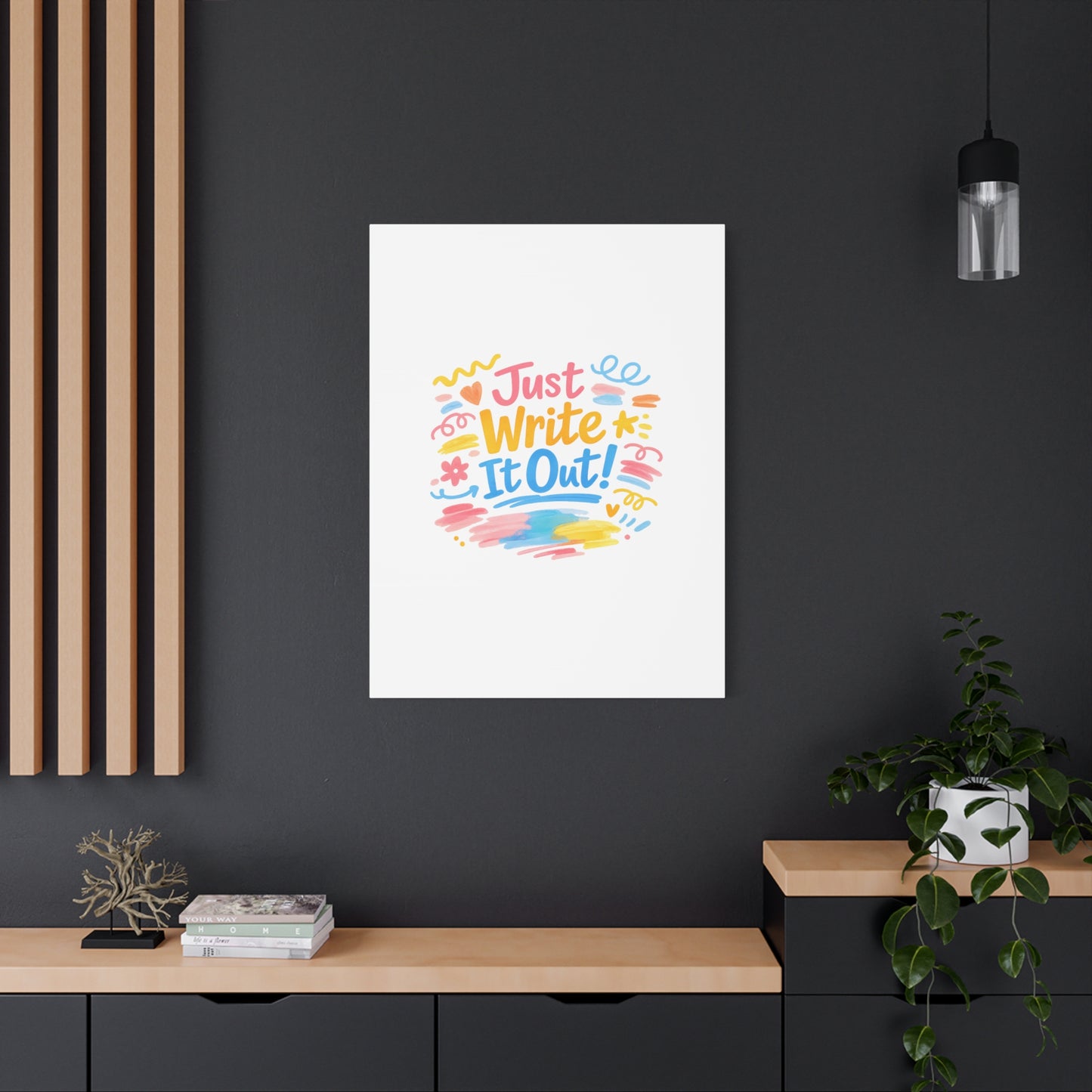 Just Write It Out! Canvas | handmade marker aesthetic, doodle art