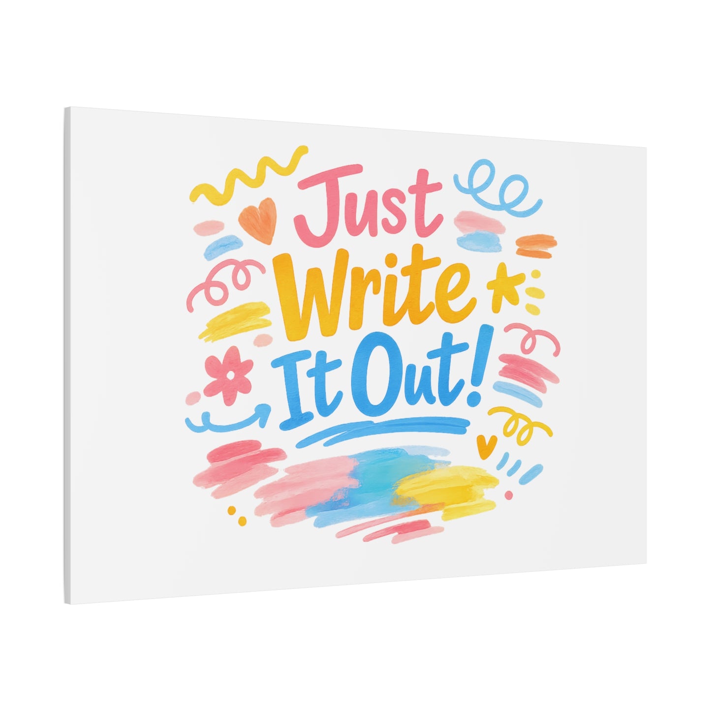 Just Write It Out! Canvas | handmade marker aesthetic, doodle art