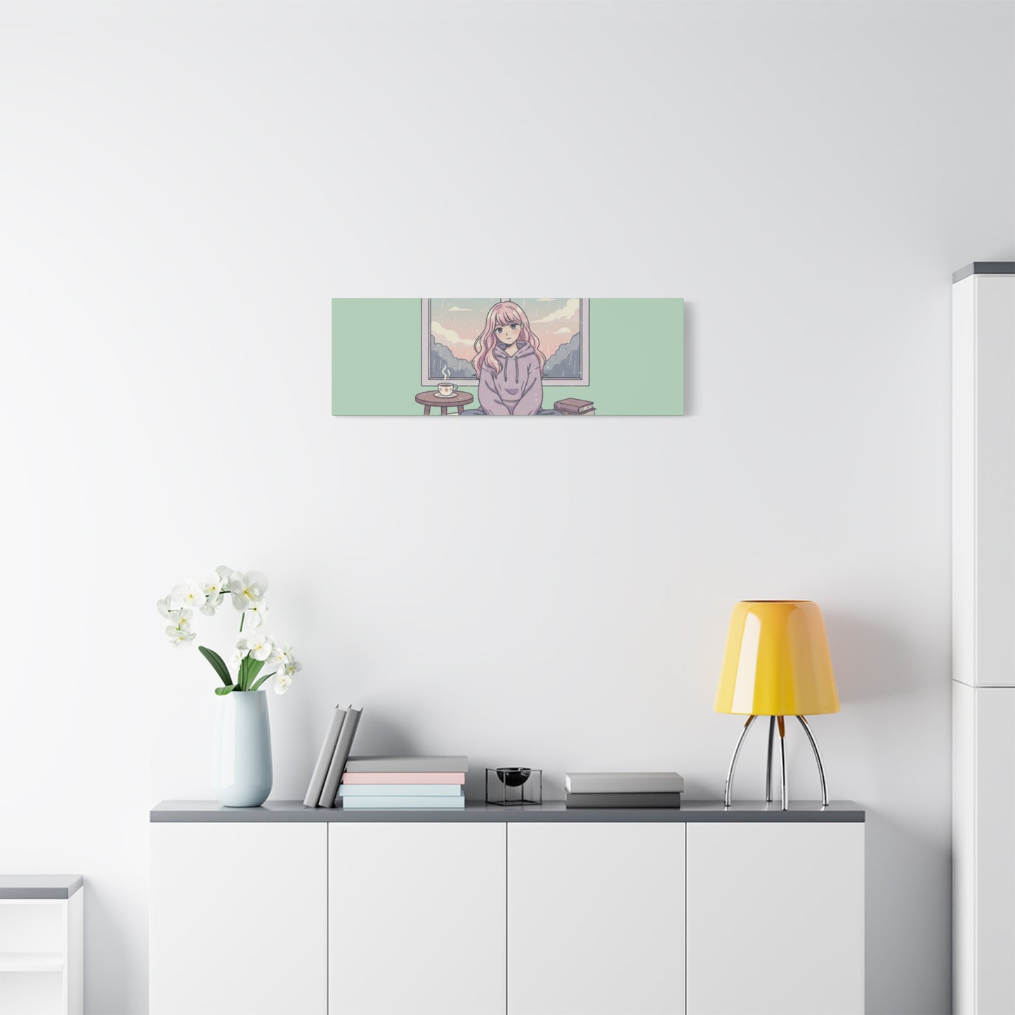 Cozy Girl Reading Wall Art — Matte Stretched Canvas