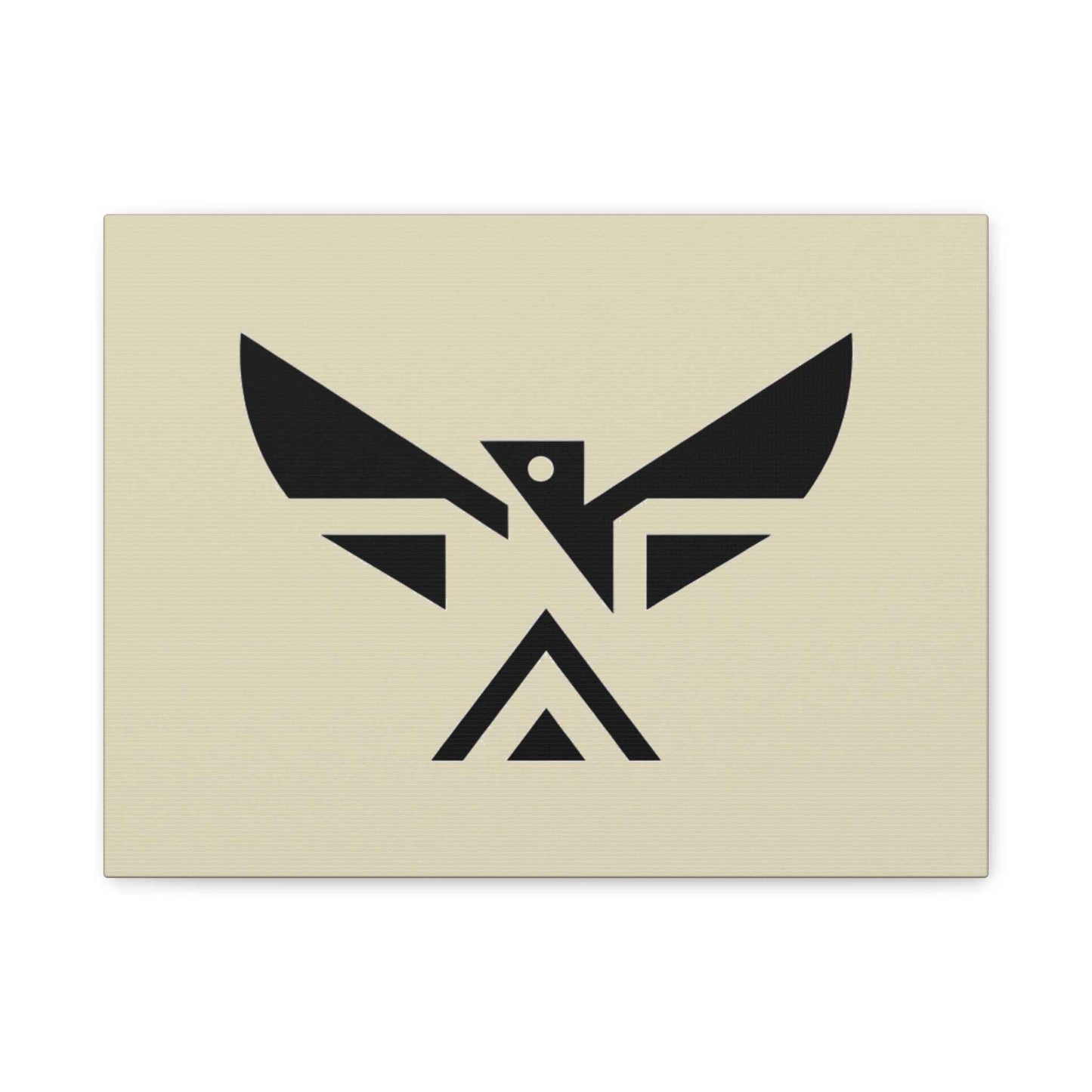 Minimalist Geometric Eagle Canvas Print — Modern Native-Inspired Wall Art