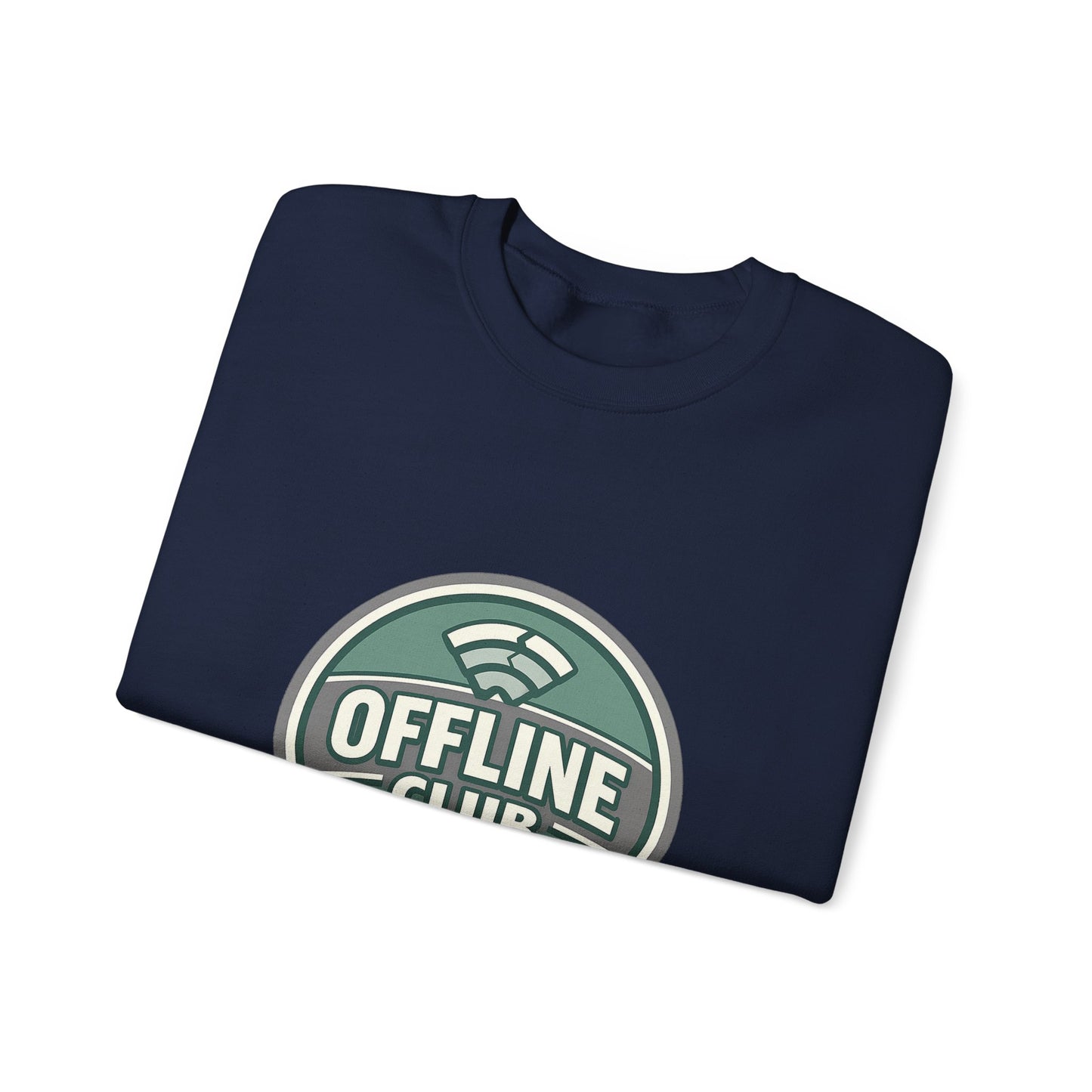 Offline Club Badge Crewneck Sweatshirt | digital detox, log off