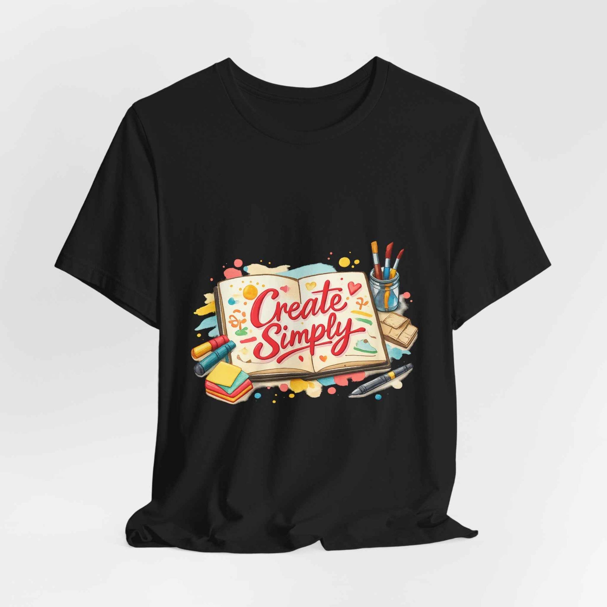 Create Simply Tee | hand‑drawn marker effect, doodle art sketchbook style