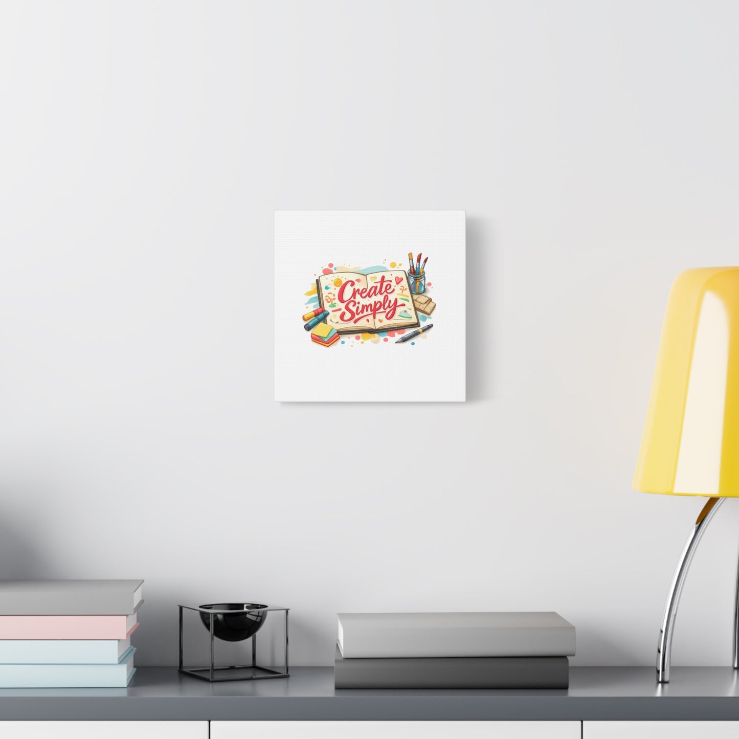 Create Simply Notebook Art Canvas | handmade marker aesthetic, hand-drawn doodle