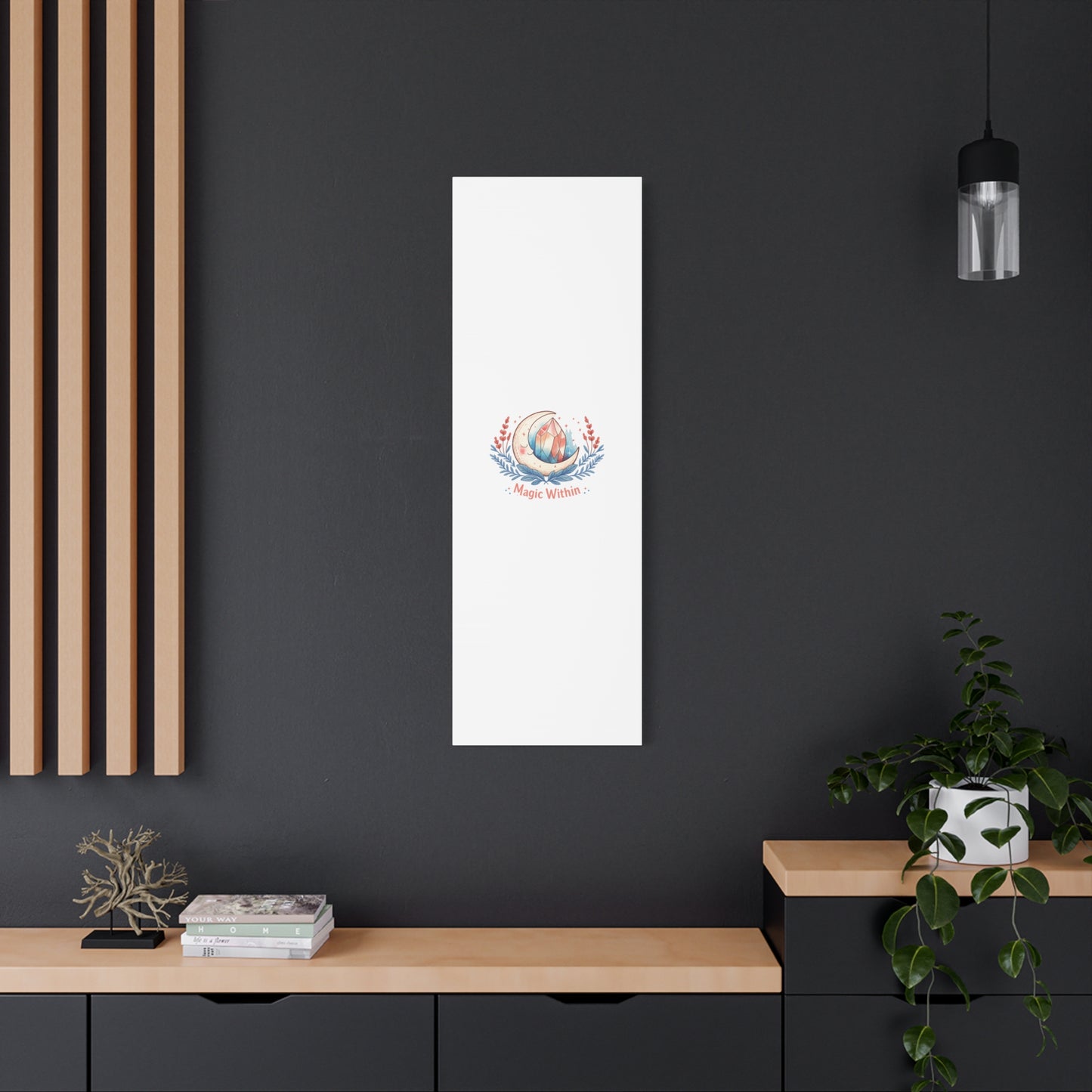 Magic Within Moon Crystal Canvas | witchcore, moon phase, crystals