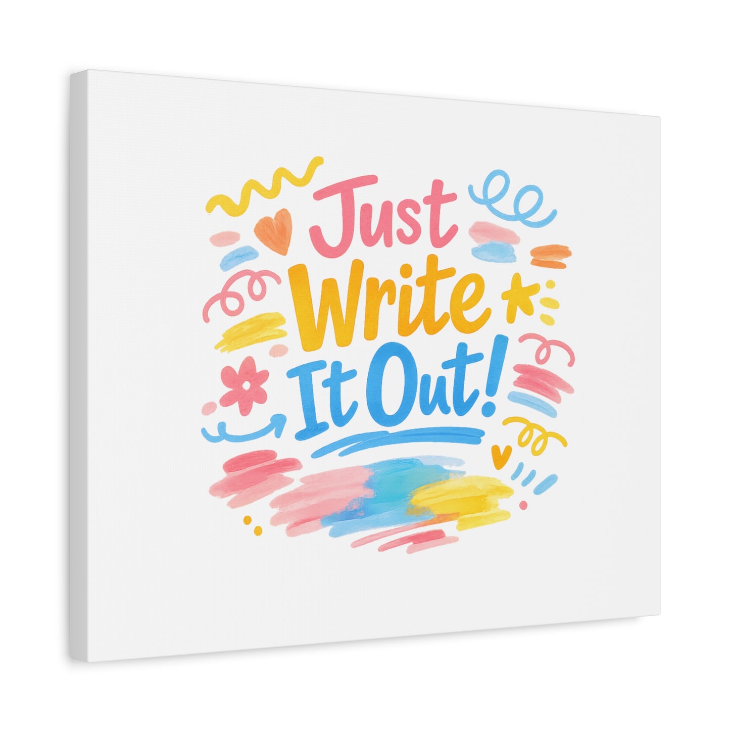 Just Write It Out! Canvas | handmade marker aesthetic, doodle art