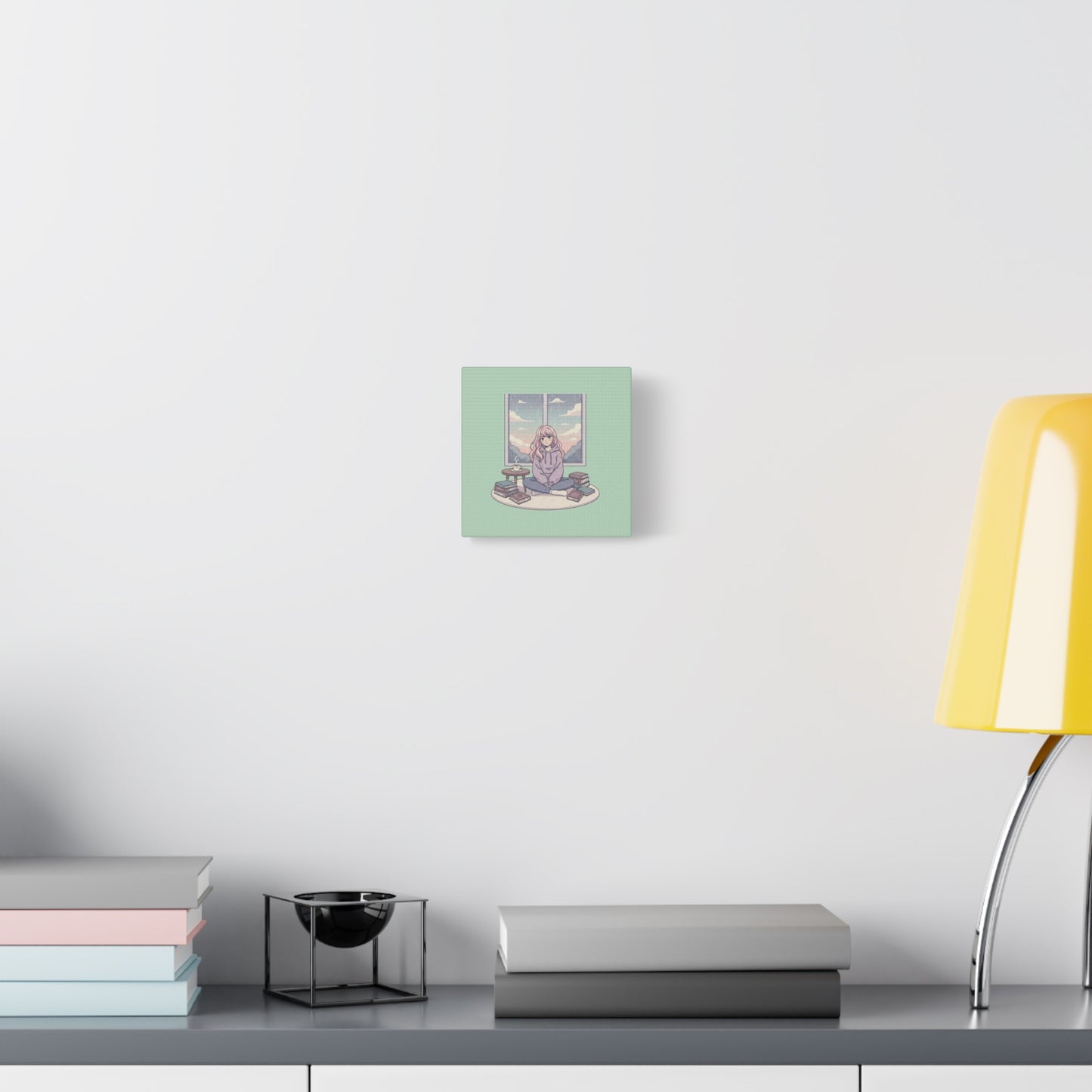 Cozy Girl Reading Wall Art — Matte Stretched Canvas