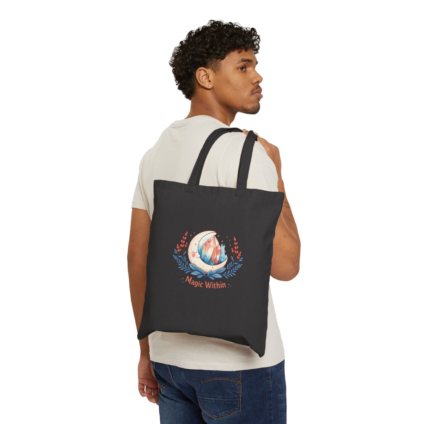 Magic Within tote | witchcore moon phase, crystals, herblore mystic