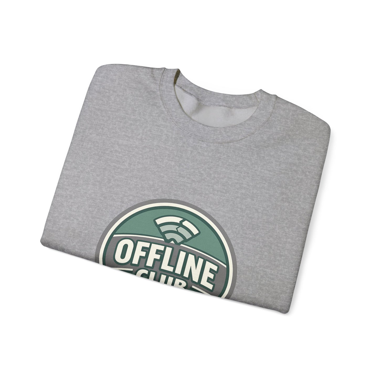 Offline Club Badge Crewneck Sweatshirt | digital detox, log off