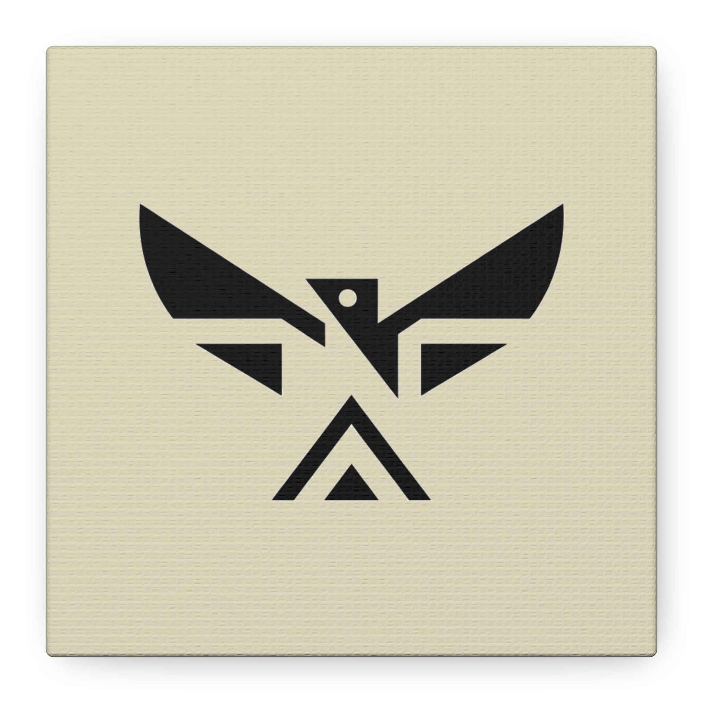 Minimalist Geometric Eagle Canvas Print — Modern Native-Inspired Wall Art