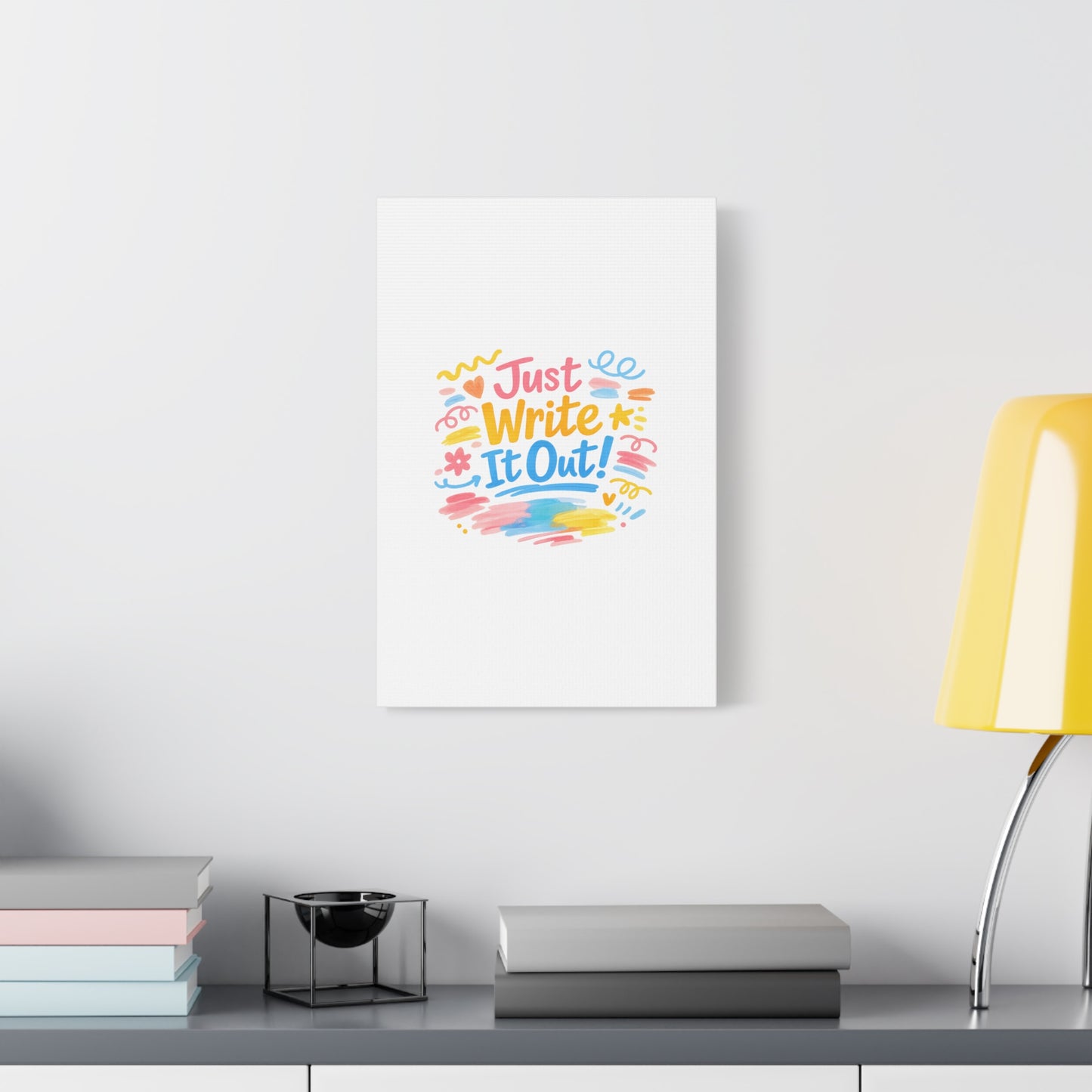 Just Write It Out! Canvas | handmade marker aesthetic, doodle art