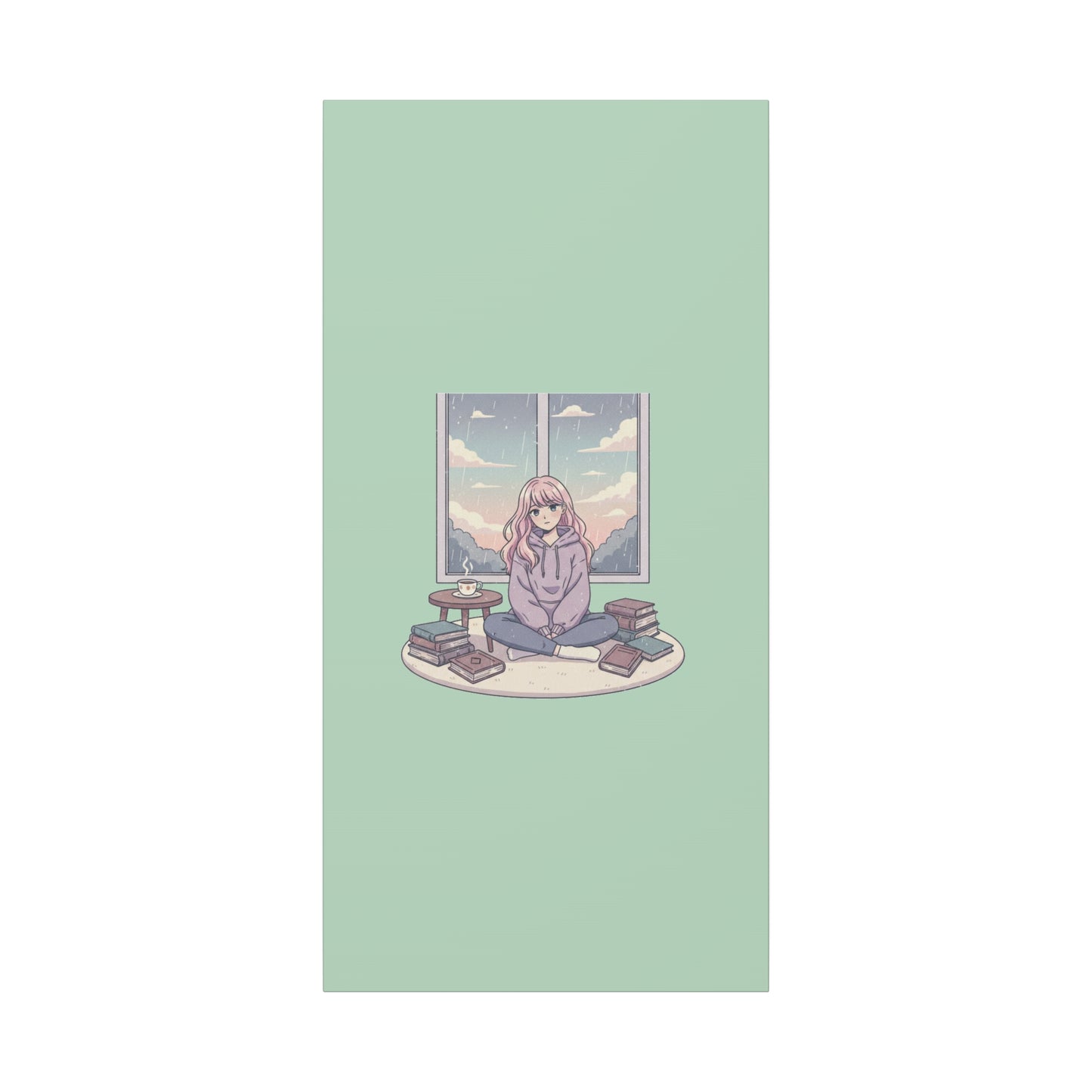 Cozy Girl Reading Wall Art — Matte Stretched Canvas
