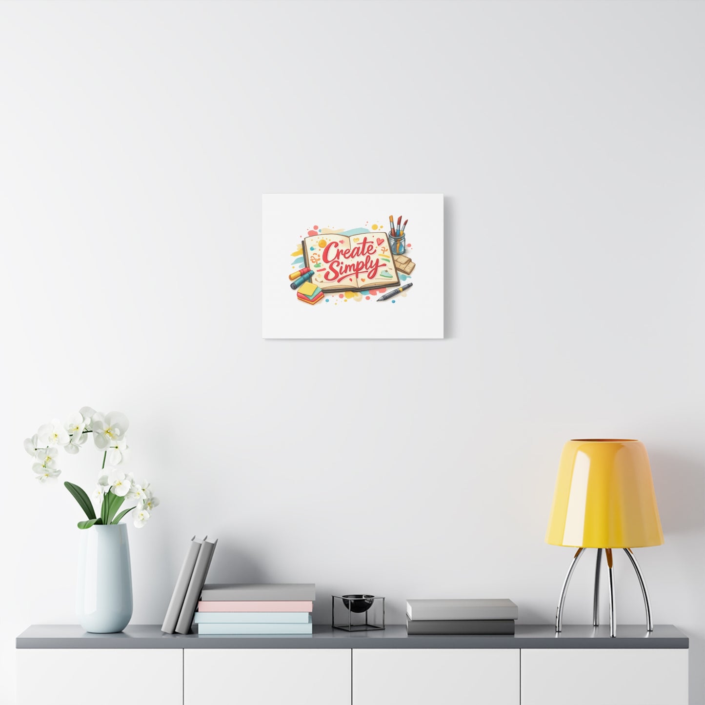 Create Simply Notebook Art Canvas | handmade marker aesthetic, hand-drawn doodle