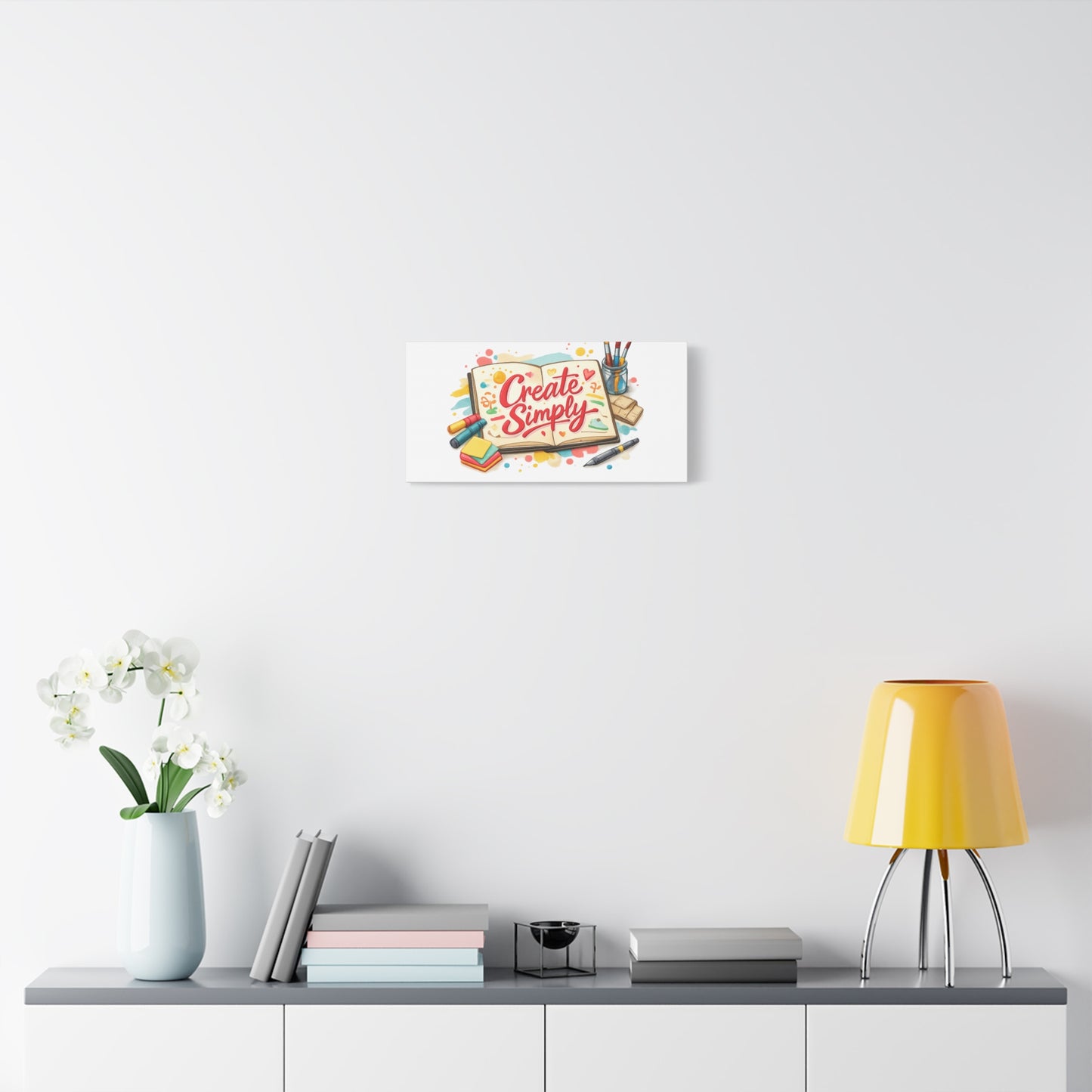 Create Simply Notebook Art Canvas | handmade marker aesthetic, hand-drawn doodle