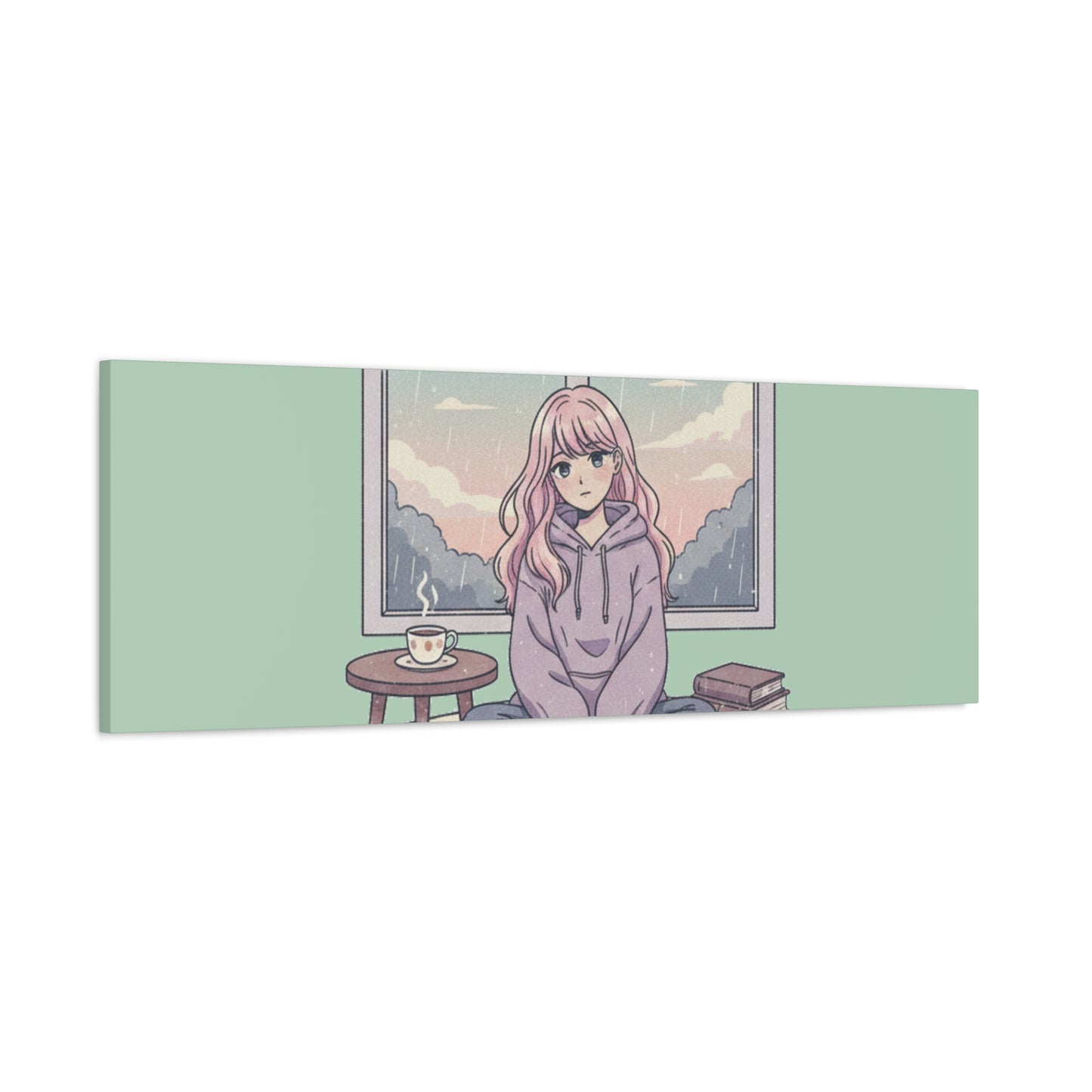 Cozy Girl Reading Wall Art — Matte Stretched Canvas