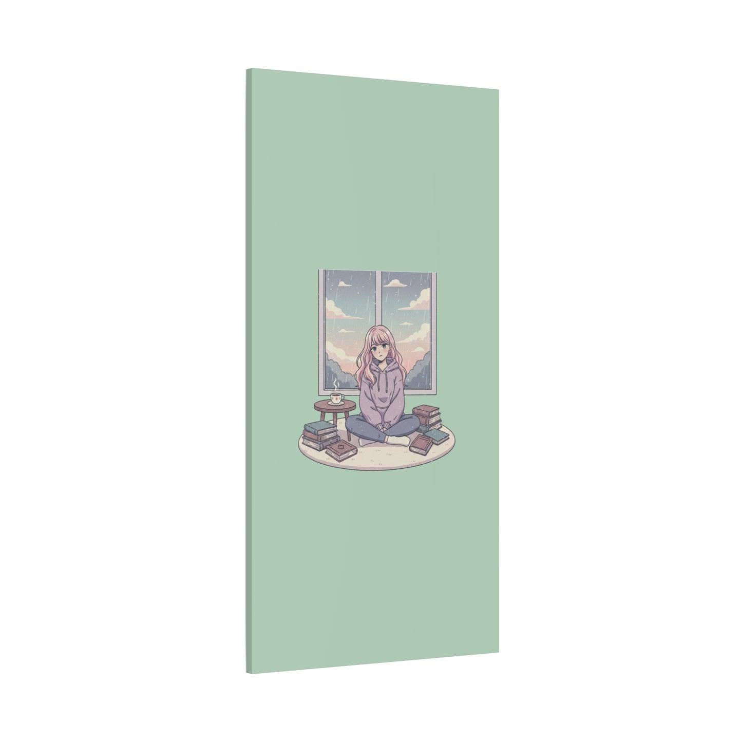 Cozy Girl Reading Wall Art — Matte Stretched Canvas